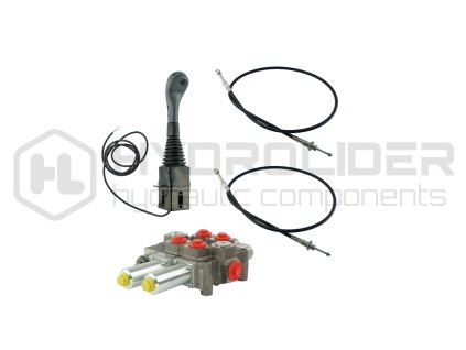 Hydraulick  sada 2-sekźnˇ joystick 1 tlaźˇtko + 2x kabel 2m + 2-sekźnˇ dŘliź 120L