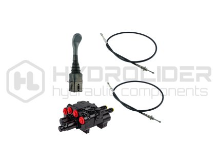 Hydraulick  sada 2-sekźnˇ joystick bez tlaźˇtka + 2x kabel 1,5m + çtˇpaźka 2s 80l ls (1x plovoucˇ)