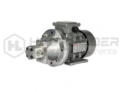 Zubov‚ hydraulick‚ źerpadlo + 3-f zově motor 380V 0,12kW v sadŘ se zvonkovou spojkou a zubovou spojkou, kapacita sady: 0,51L / min max. tlak: 8MPa