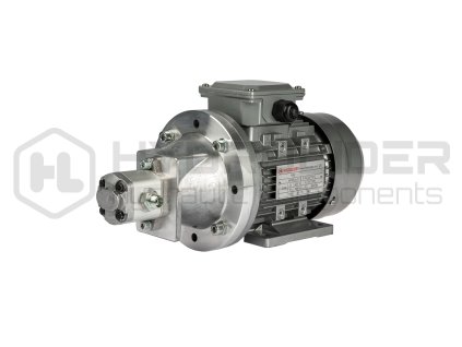 Zubov‚ hydraulick‚ źerpadlo + 3f zově motor 380V 0,18kW v sadŘ se zvonkovou spojkou a zubovou spojkou, věkon sady: 0,51L/min max. tlak: 13MPa