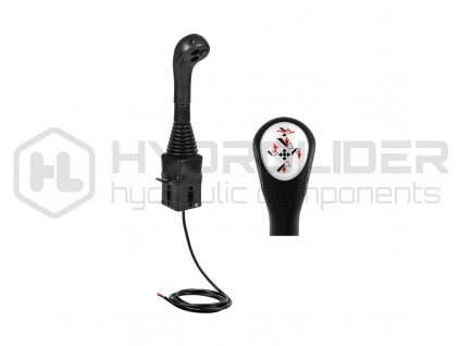 Indemar 6115 zesˇleně joystick s jednˇm tlaźˇtkem. Uzp…sobeno pro kulov‚ tyźe.