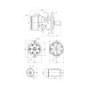 MR hydromotor, absorpce: 160 cm3/ot, rychlost: 375 ot/min, hýˇdel: 32 mm