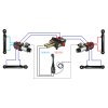 4sekźnˇ hydraulick  sada: 80L rozdŘlovaź s plovoucˇ sekcˇ + dva 6/2 solenoidov‚ ventily + joystick se dvŘma tlaźˇtky + dva 2m kabely