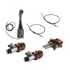 4sekźnˇ hydraulick  sada: 80L rozdŘlovaź s plovoucˇ sekcˇ + dva 6/2 solenoidov‚ ventily + joystick se dvŘma tlaźˇtky + dva 2m kabely