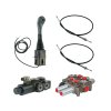 3-sekźnˇ hydraulick  sada: 90L rozdŘlovaź s plovoucˇ sekcˇ + 6/2 elektromagnetickě ventil + joystick s jednˇm tlaźˇtkem + dva 1,5m kabely