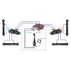 4sekźnˇ hydraulick  sada: 90L rozdŘlovaź s plovoucˇ sekcˇ + dva 6/2 solenoidov‚ ventily + joystick se dvŘma tlaźˇtky + dva 2m kabely
