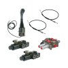 4sekźnˇ hydraulick  sada: 90L rozdŘlovaź s plovoucˇ sekcˇ + dva 6/2 solenoidov‚ ventily + joystick se dvŘma tlaźˇtky + dva 2m kabely