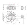 3-sekźnˇ sada hydraulick‚ho joysticku 1 tlaźˇtko + 2x 3m kabel + 2s rozdŘlovaź 60l + elektroventil 6/2 pro týetˇ sekci (drap k, krokoděl)