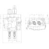 2-sekźnˇ hydraulick  sada 80L/min: Joystick 1 tlaźˇtko + 2x Kabel 2m + 2-sekźnˇ rozdŘlovaź 80L LS s jednou plovoucˇ ź stˇ