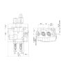 Hydraulick  sada 4sekźnˇ joystick 2 tlaźˇtka + 2x 3m vedenˇ + 2s rozdŘlovaź 80l LS (1x plovoucˇ) + 2 6/2 elektromagnetick‚ ventily pro týetˇ a źtvrtou sekci (drap k, krokoděl)