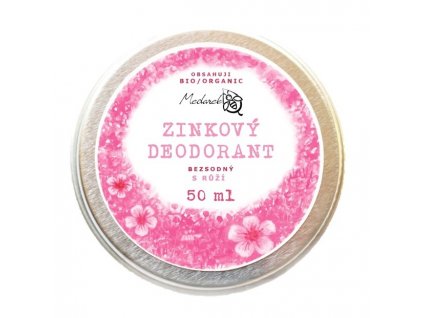 Zinkový deodorant růže 50 ml Medarek