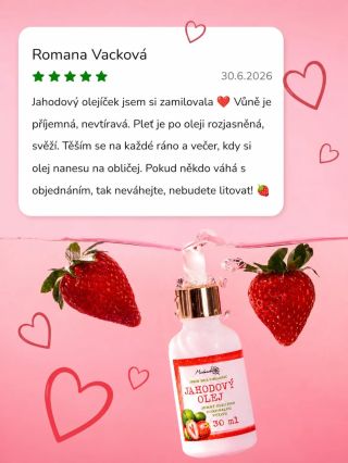 Už nebude! 💔🍓 Náš bio jahodový olej bude mít pravděpodobně výpadek 2-3 měsíce z důvodu nové sklizně. Dnes odstartovala...
