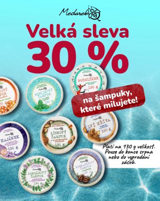 XXL SRPEN pokračuje! 💛 Potěšte své vlasy! 🫧 Naše velké 130g šampuky pořídíte se slevou 30 %. 🌿 Jsou to pořádní obři, kteří...