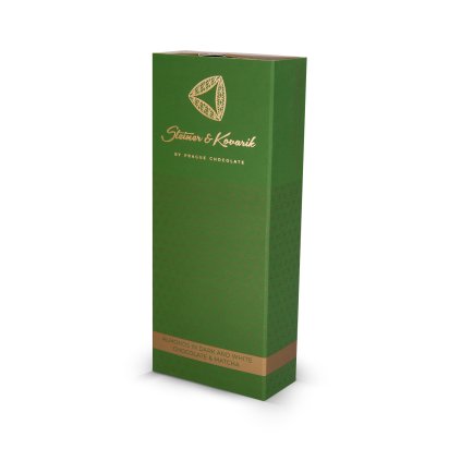 Mandle v hořké a bílé čokoládě s matchou, 150 g