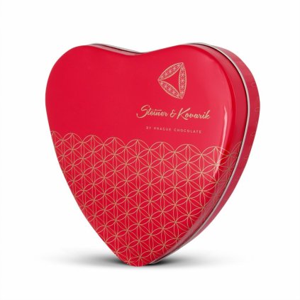 Srdce s pralinkami z hořké a mléčné čokolády, 90 g