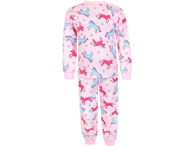 Dětské pyžamo s dlouhým rukávem barevní jednorožci