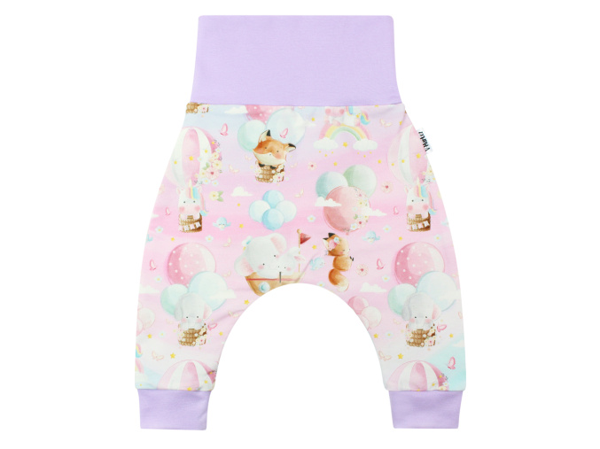 Dětské turecké kalhoty Zvířátka a balonky