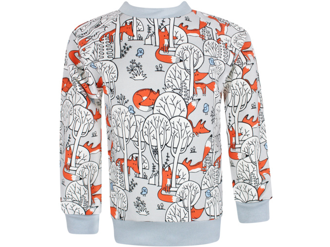 Dětská mikina liška v lese