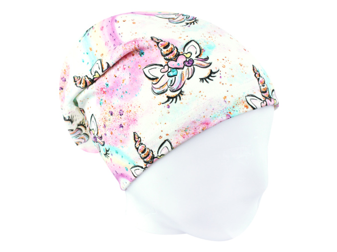 Dětská čepice jednorožčí očička kopie