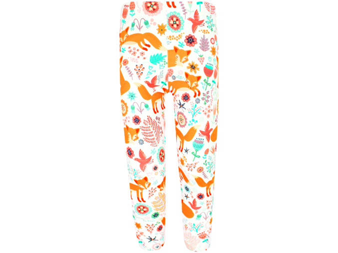 Dětské legíny lišky na louce