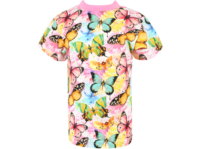 Dívčí tričko s krátkým rukávem Motýlci