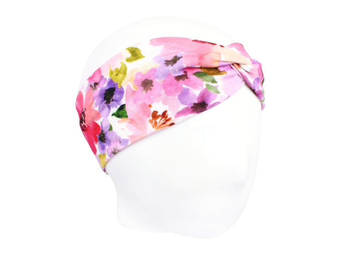 Dívčí čelenka Růžové kytičky