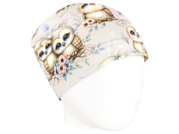 Dívčí jarní podzimní čepice sovičky