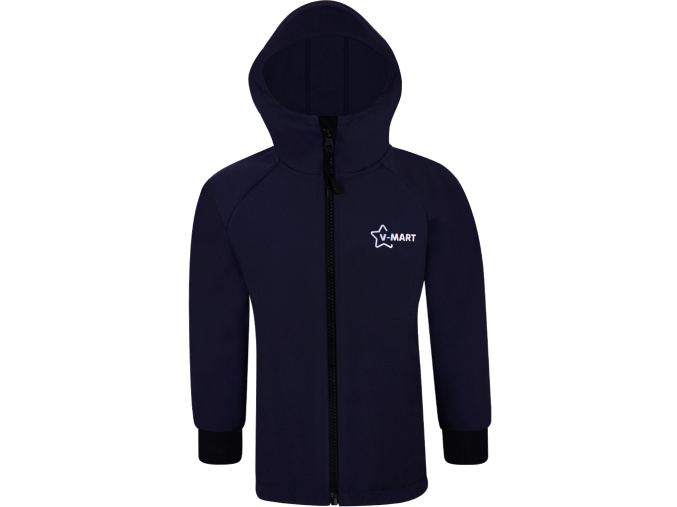 Dětská premium tmavě modrá softshellová bunda