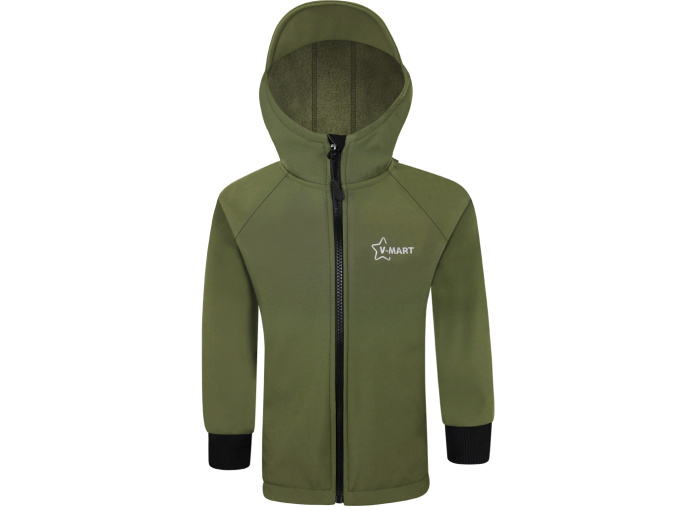 Chlapecká PREMIUM khaki softshellová bunda