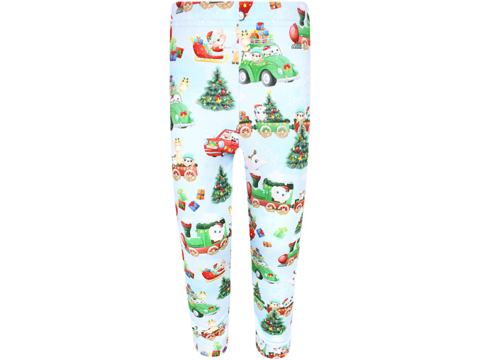Dětské legíny vánoční vláček