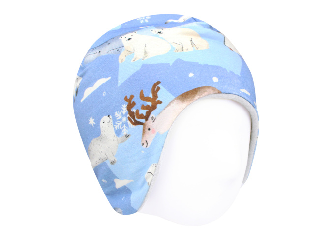 Dětská zateplená čepice polární svět