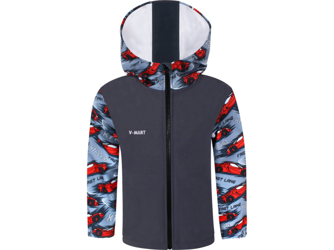 Chlapecká softshellová bunda Závodní auta