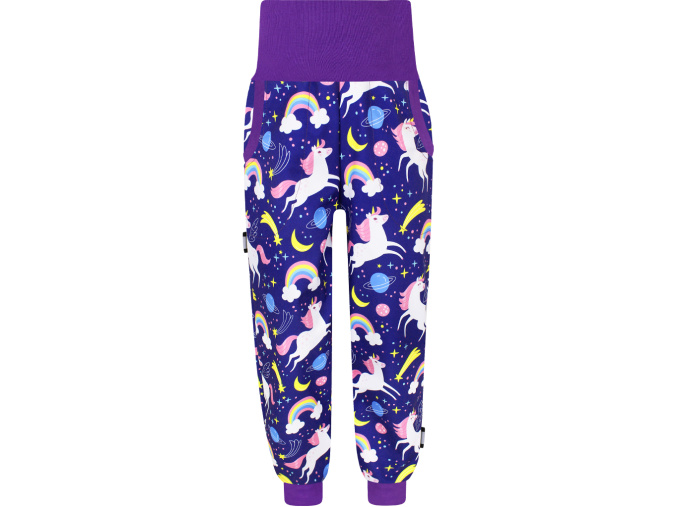 Dívčí softshellové kalhoty jednorožci