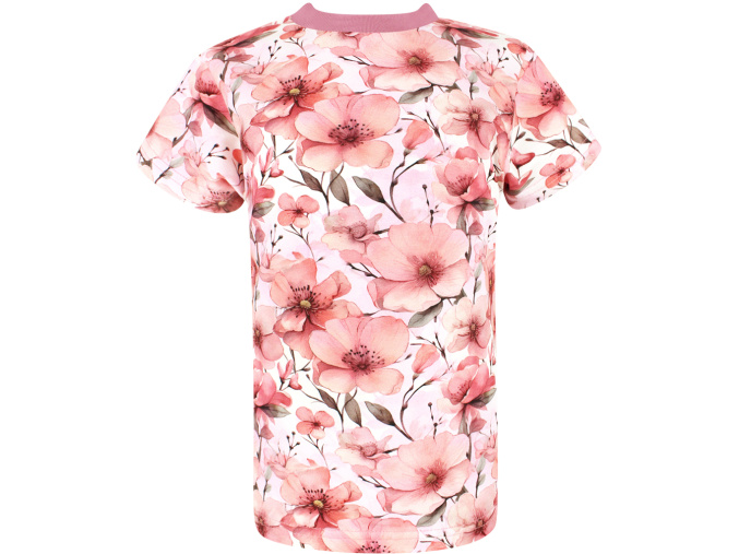 Dívčí tričko s krátkým rukávem Květiny