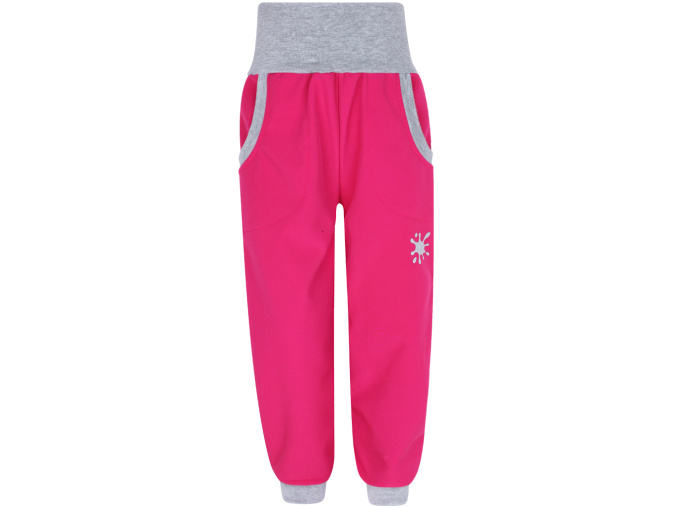 Dětské zateplené malinové sofshellové kalhoty