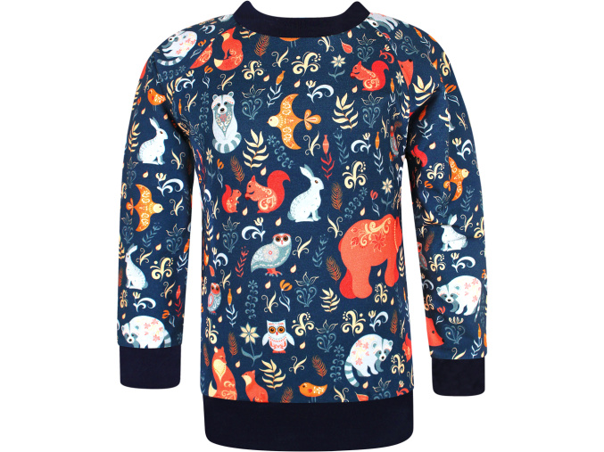 Dívčí mikina Zvířátka a ornamenty