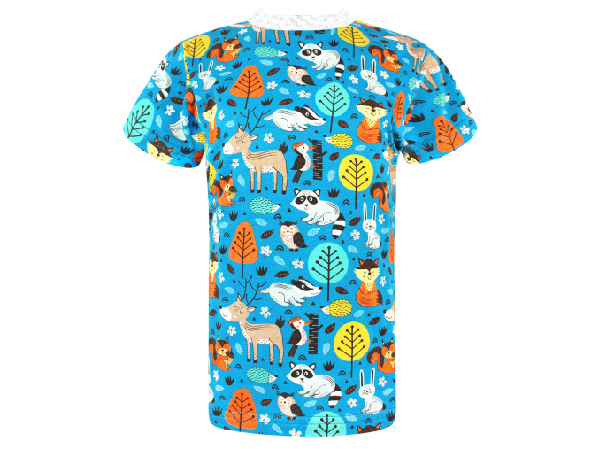 Chlapecké tričko s krátkým rukávem Zvířátka na petrolejové