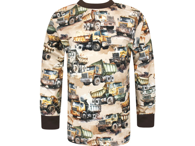 Chlapecké tričko s dlouhým rukávem Nákladní auta