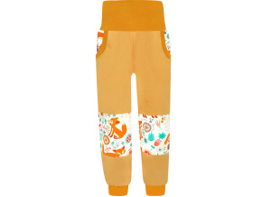 Dětské tepláky s dvojitými koleny Lišky na louce