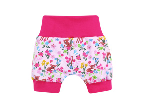 Dětské kraťasy pumpky srnky na růžové