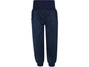 Dětské pružné tmavě modré softshellové kalhoty