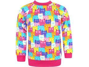 Dětská dívčí mikina barevné kočičky