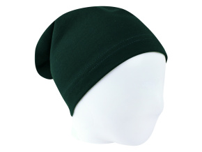 Dětská jarní podzimní tmavě zelená čepice