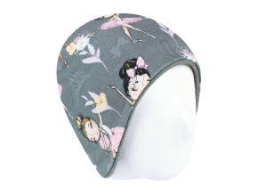 Dívčí zimní tmavě čepice baletky