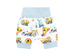 Chlapecké kraťasy pro miminko stavební stroje
