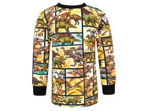 Chlapecké triko s dlouhým rukávem Dinosauři komiks