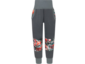 SLIM Chlapecké tepláky s dvojitými koleny hasiči