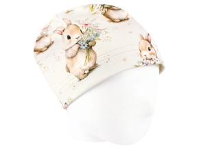 Dětská jarní podzimní čepice Zajíčci