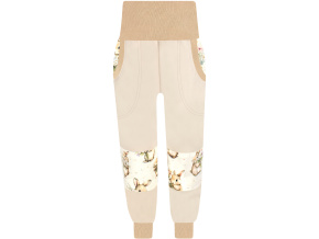 Dětské slim tepláky s dvojitými koleny zajíčci