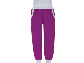 Dívčí tmavě fialové softshellové kalhoty